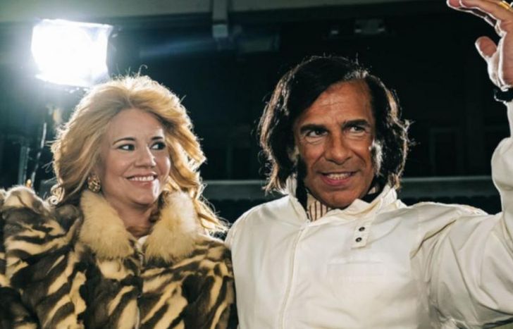 Griselda Siciliani y Leo Sbaraglia, personificados en la serie de Carlos Menem.