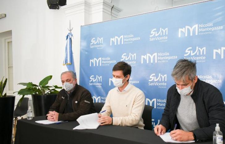 Mantegazza junto a Rubén Pascolini.