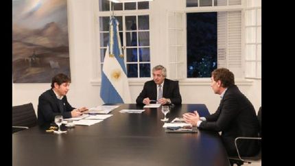 Con Kicillof y Santilli.