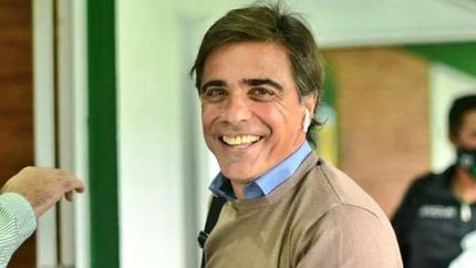Sanguinetti, hombre del club, feliz por la victoria.