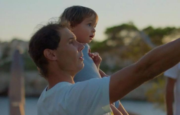 Rafael Nadal y su hijo.&nbsp;