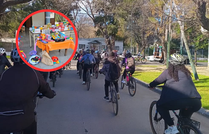 Fue un éxito la bicicleteada a beneficio del Hospital Esteves de Temperley.
