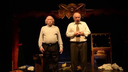 Eduardo Nicolau y Eduardo Uranga, en escena.
