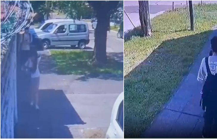 Una cámara de seguridad filmó el acoso sexual callejero en Temperley.