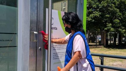 En en lugar hay limpieza y desinfección.