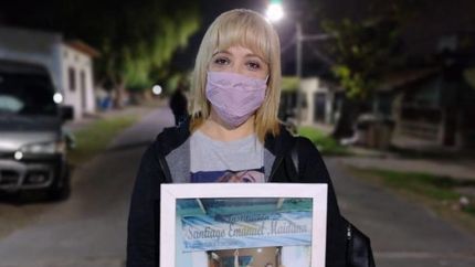 Viviana tras cumplir con la acción solidaria.