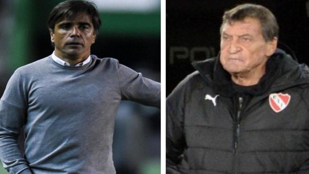 Sanguiinetti y Falcioni no se saludaron antes del inicio del partido entre Banfield e Independiente.