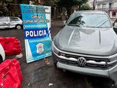 La camioneta robada, ya recuperada por la Policía de Lomas. La camioneta robada, ya recuperada por la Policía de Lomas.