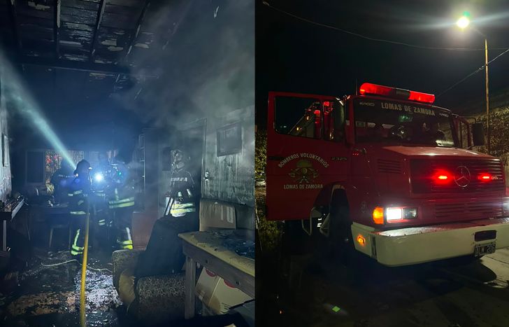 La casa quedó destruida por el incendio.