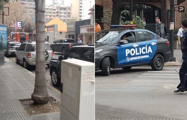 Bomberos y Policía en el lugar del hecho.