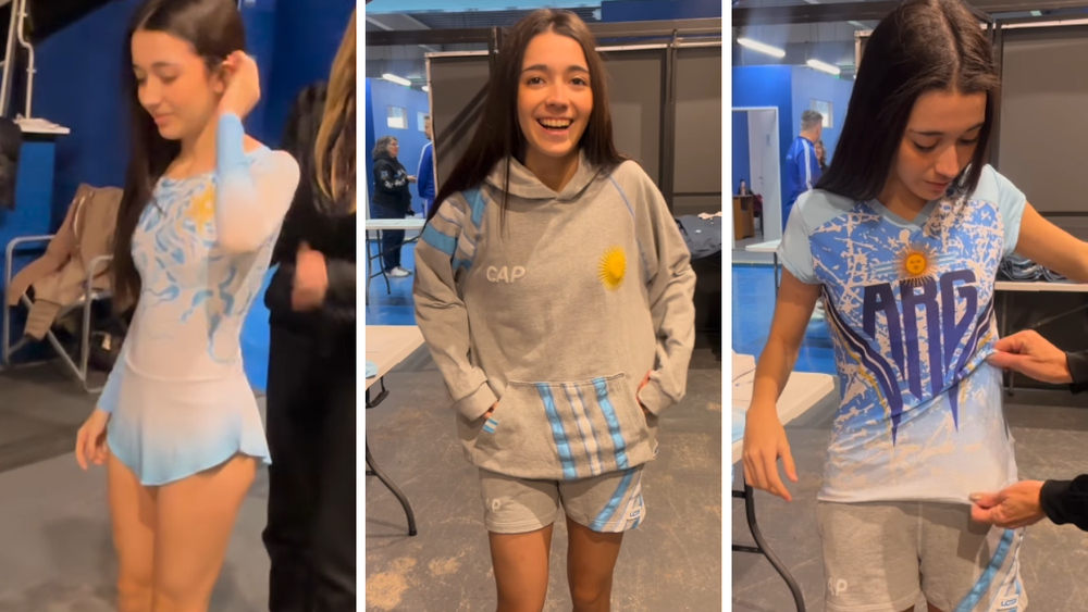 Rocío, de Banfield, feliz probando la ropa que pudo adquirir gracias al apoyo de la gente. Rocío, de Banfield, feliz probando la ropa que pudo adquirir gracias al apoyo de la gente.