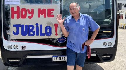 En su último día arriba del colectivo.