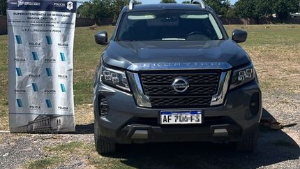 La camioneta robada fue secuestrada.