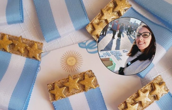 Melisa busca concientizar a la sociedad para que cada vez más se utilicen las escarapelas