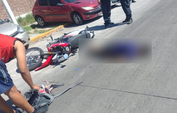 El joven se golpeó la cabeza contra el asfalto y murió.
