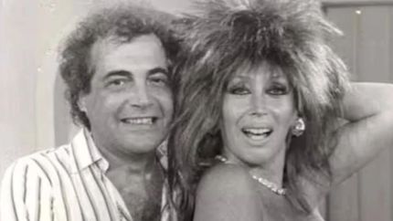 Mario Castiglione y Moria Casán.