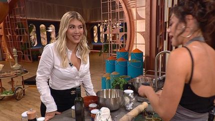 Wanda Nara y Emilia Attias en MasterChef Celebrity.