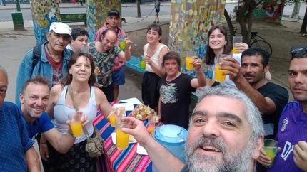 Participaron unas 15 personas del brindis de Navidad.