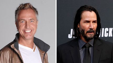 Marley y Keanu Reeves. Marley y Keanu Reeves.