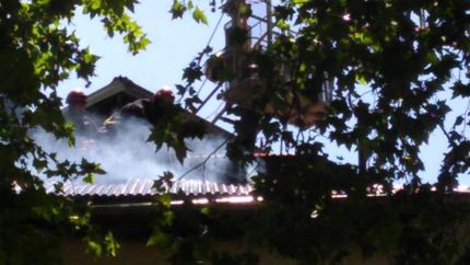 Trabajaron en las alturas para extinguir el fuego.