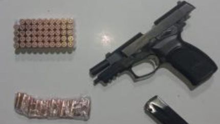 La pistola 9 milímetros que fue secuestrada.