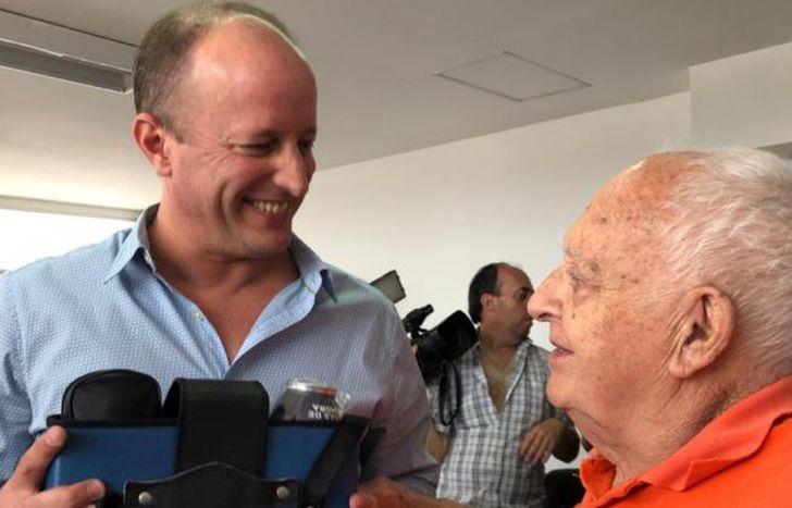 Cuando se encontró con el intendente.