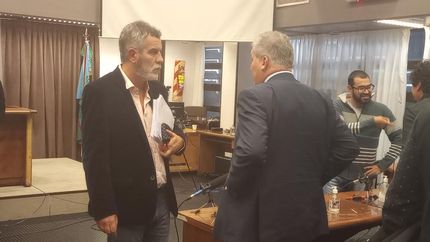 Roberto Fernández, defensor oficial de Villalba, y Manuel Garrido, abogado de Bazán.