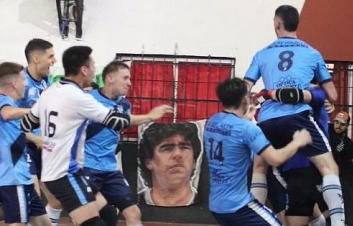 El festejo tras la tanda de los penales.