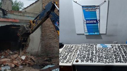 Tras el allanamiento, el lugar fue destruido.