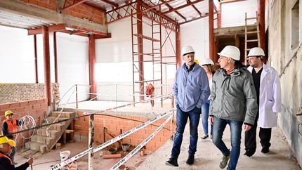 Insaurralde supervisó los trabajos en el espacio de la calle Cochabamba.