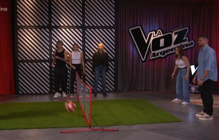 Fútbol-Tenis en el La Voz Argentina.