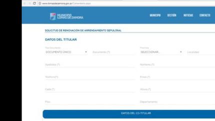se puede renovar el arrendamiento sepulcral en la web