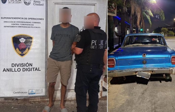 El sospechoso terminó detenido al chocar su vehículo en Parque Barón.