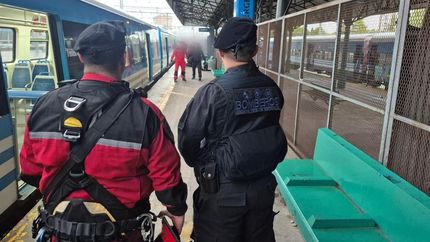 El operativo en la estación de Temperley. El operativo en la estación de Temperley.