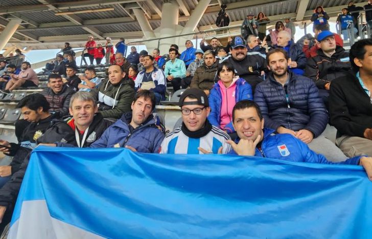 En la cancha del Estadio Único de La Plata.
