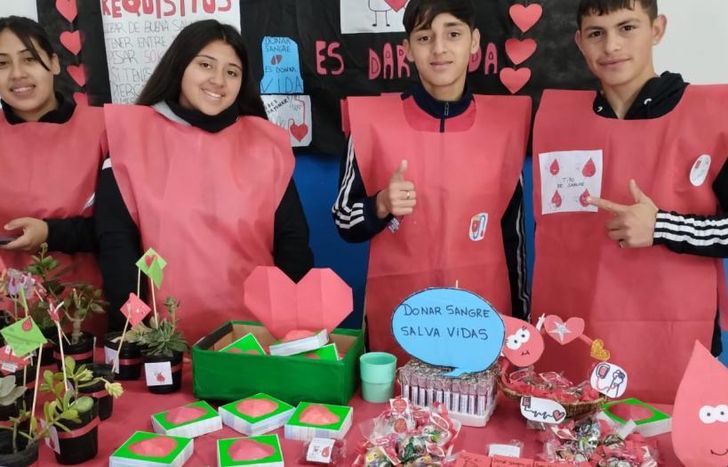 Los chicos fueron promotores de salud por un día.