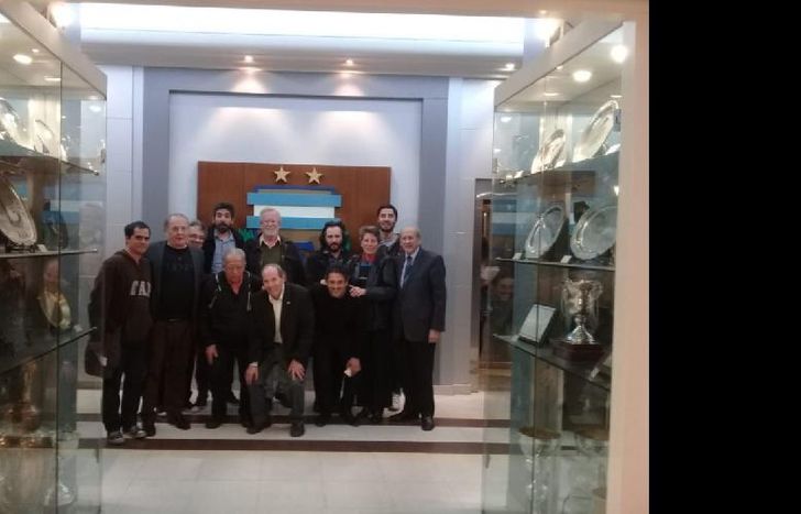 Los miembros de Cultura, tras una reunión en Viamonte.