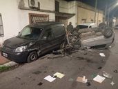 La persecución terminó con un impresionante choque en Fiorito.