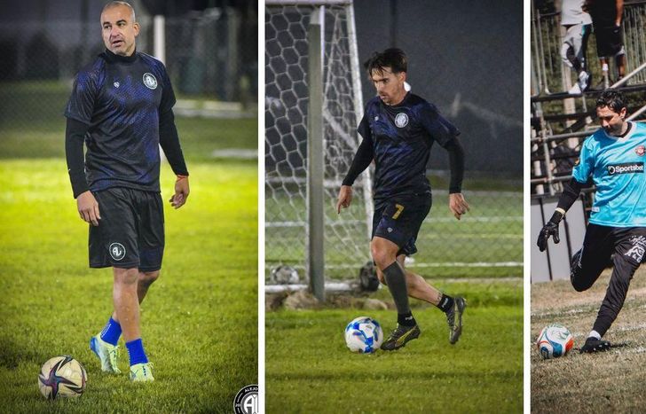 Santiago Silva, Pablo Mouche y Cristian Lucchetti, en la Copa Potrero.