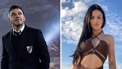 Marccelo Gallardo y una modelo uruguaya. Marccelo Gallardo y una modelo uruguaya.