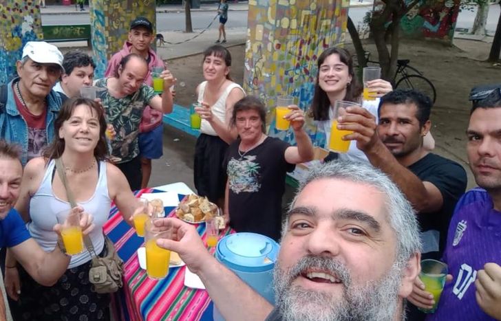 Participaron unas 15 personas del brindis de Navidad.