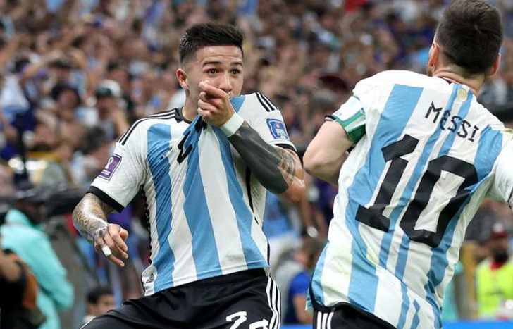 Enzo Fernández anotó el segundo gol ante México.