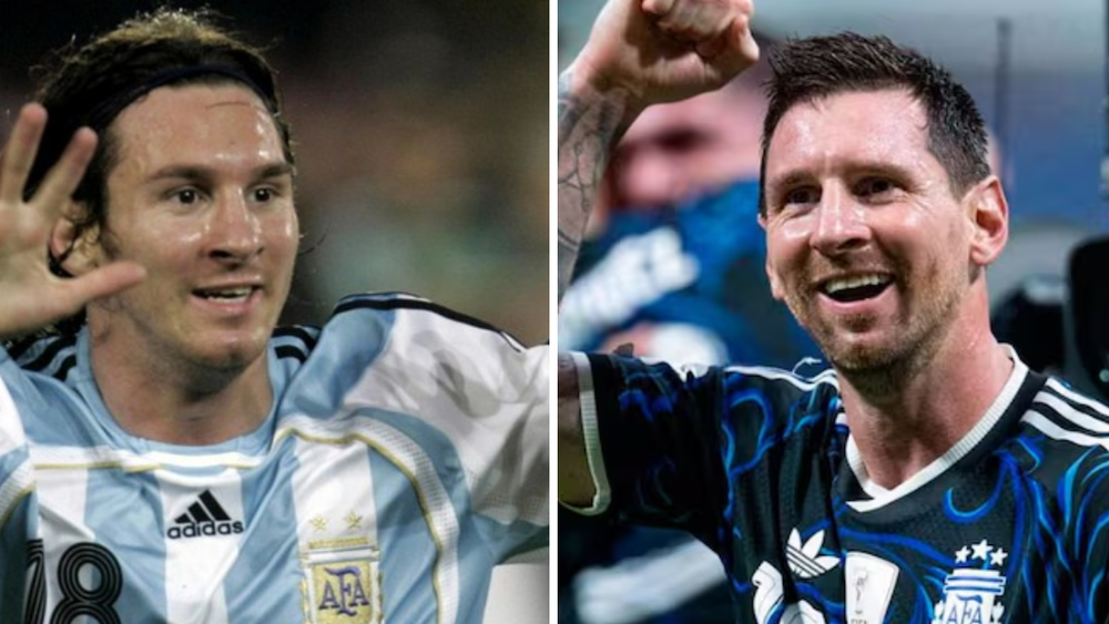 Leo Messi, con 19 años de diferencia.&nbsp;