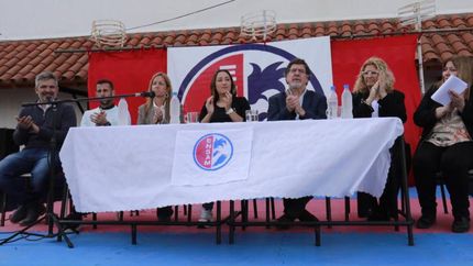 La intendenta interina de Lomas, Marina Lesci, participó del acto en la ENAM. La intendenta interina de Lomas, Marina Lesci, participó del acto en la ENAM.