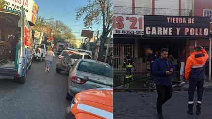 El negocio afectado es una tienda de venta de carne y pollo.