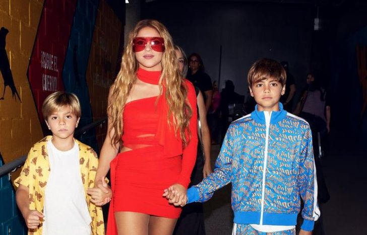 Shakira y sus hijos.