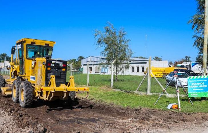 Las obras en las calles de San Vicente.