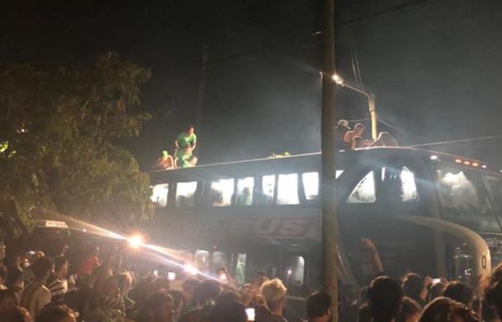 Cuando se retiraba el micro.