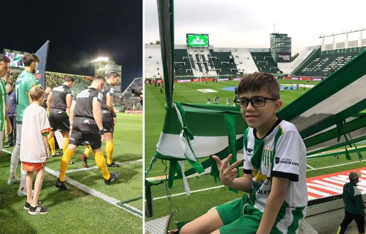 Ciro entró a la cancha de la mano de Facundo Sanguinetti. Un momento que jamás se olvidará.