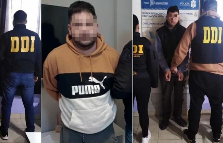 Los tres sospehosos apresados nuevamente.